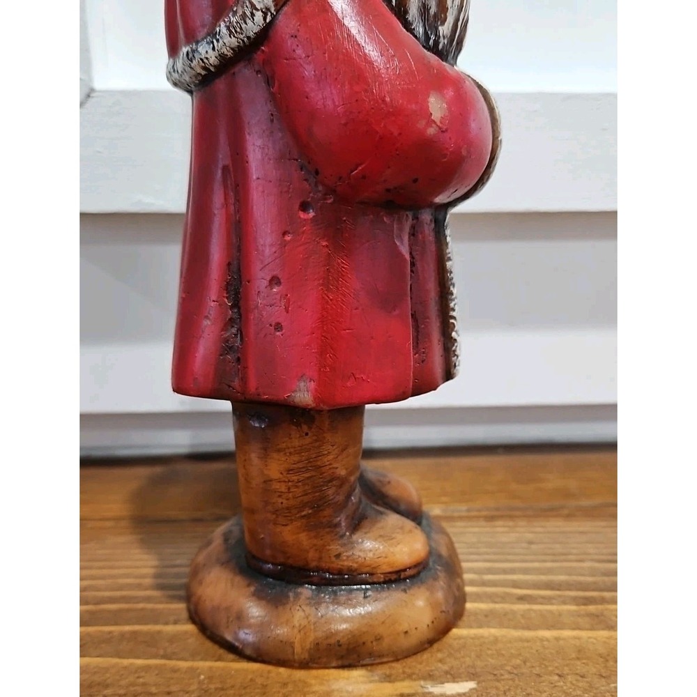 Vintage Old Christmas Chalkware Santa Claus Candle 9.5 × 3 Never Been Burned - Picture 9 of 11